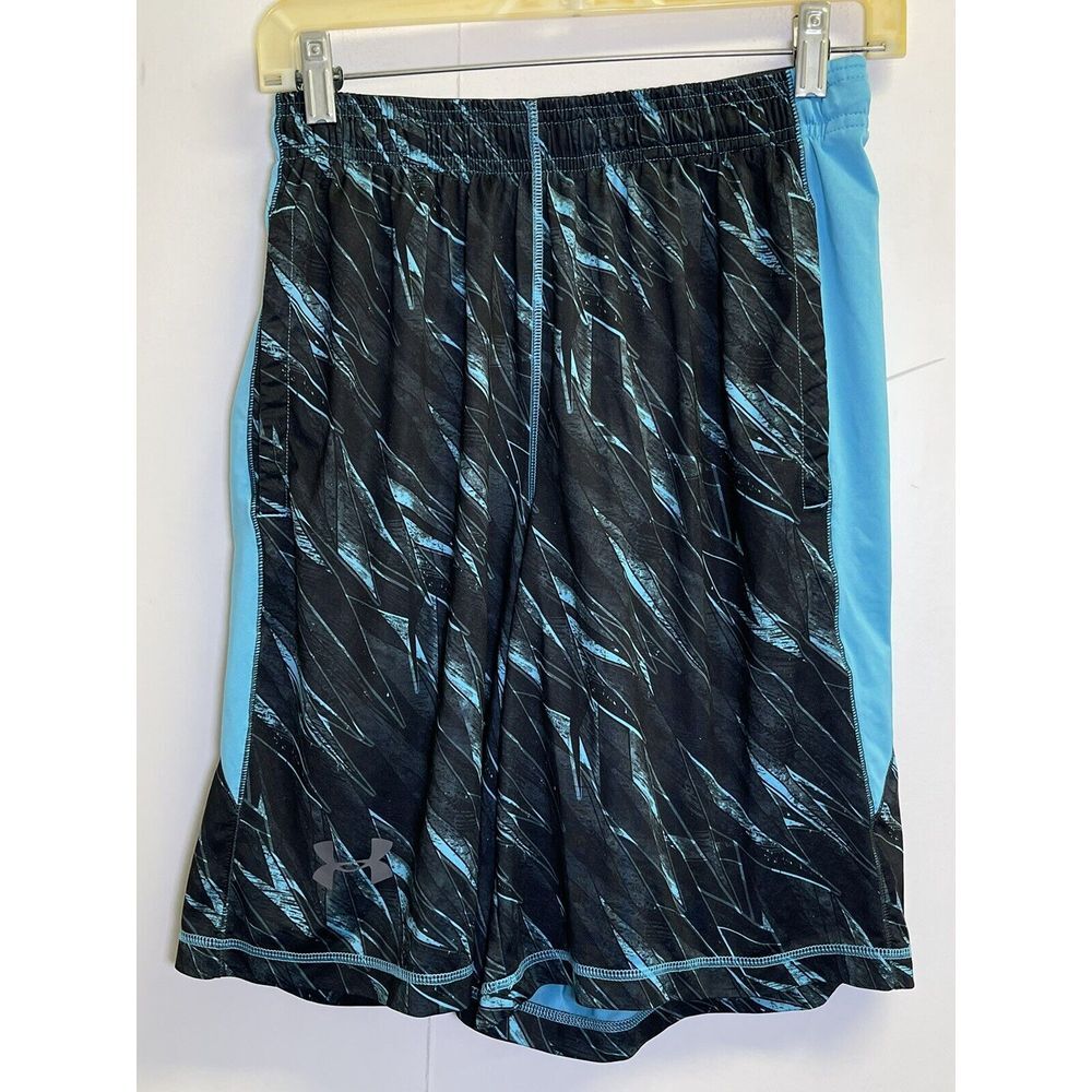 UNDER ARMOUR Active Gym Workout Basketball Sport Shorts Mens S Blue Black